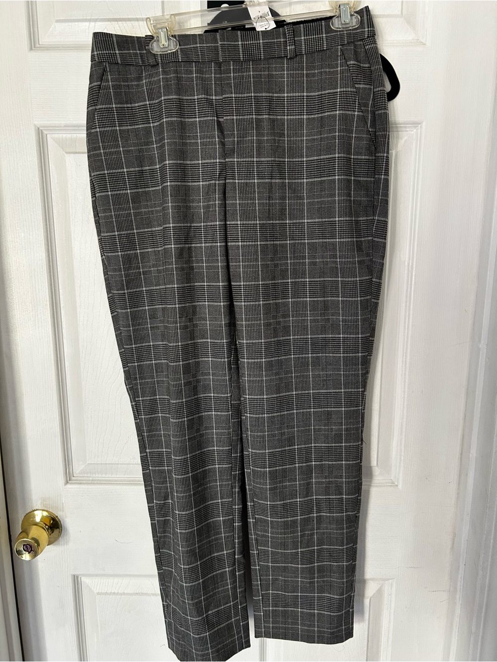 Banana Republic Black and Gray Glen Plaid Dress Pants